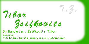 tibor zsifkovits business card